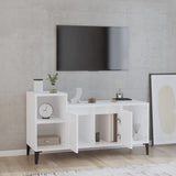 Meuble TV Blanc brillant 100x35x55 cm Bois d'ingénierie