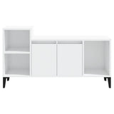 Meuble TV Blanc brillant 100x35x55 cm Bois d'ingénierie