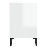 Meuble TV Blanc brillant 100x35x55 cm Bois d'ingénierie