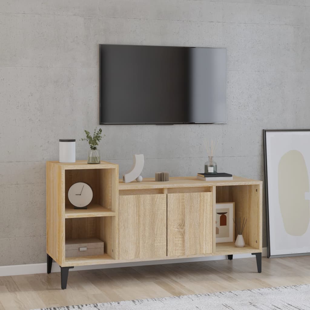 Meuble TV Chêne sonoma 100x35x55 cm Bois d'ingénierie