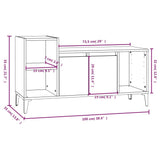 Meuble TV Chêne fumé 100x35x55 cm Bois d'ingénierie