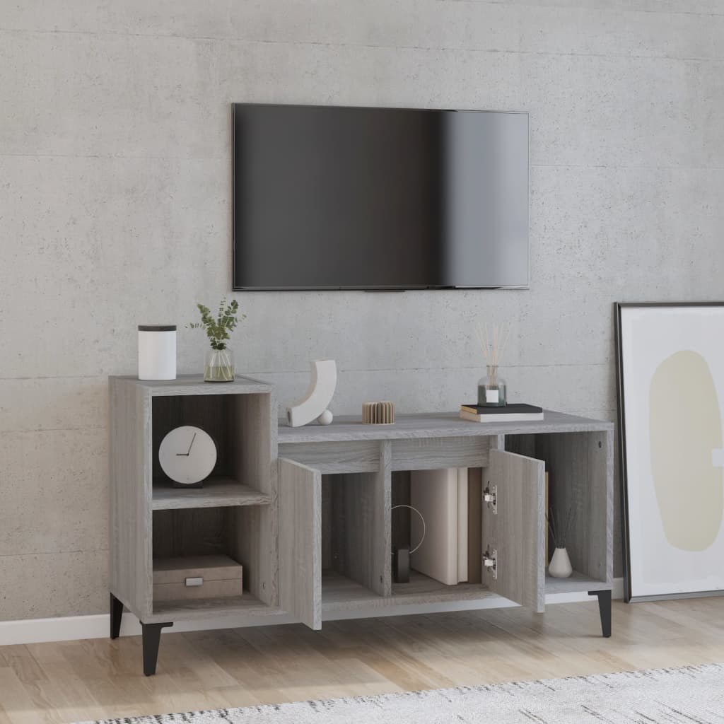 Meuble TV Sonoma gris 100x35x55 cm Bois d'ingénierie