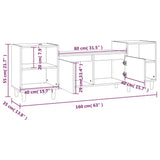 Meuble TV Chêne sonoma 160x35x55 cm Bois d'ingénierie