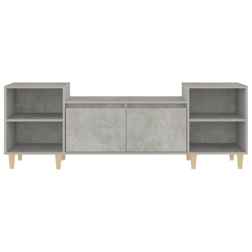 Meuble TV Gris béton 160x35x55 cm Bois d'ingénierie