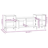 Meuble TV Blanc 160x35x55 cm Bois d'ingénierie