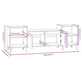 Meuble TV Blanc brillant 160x35x55 cm Bois d'ingénierie