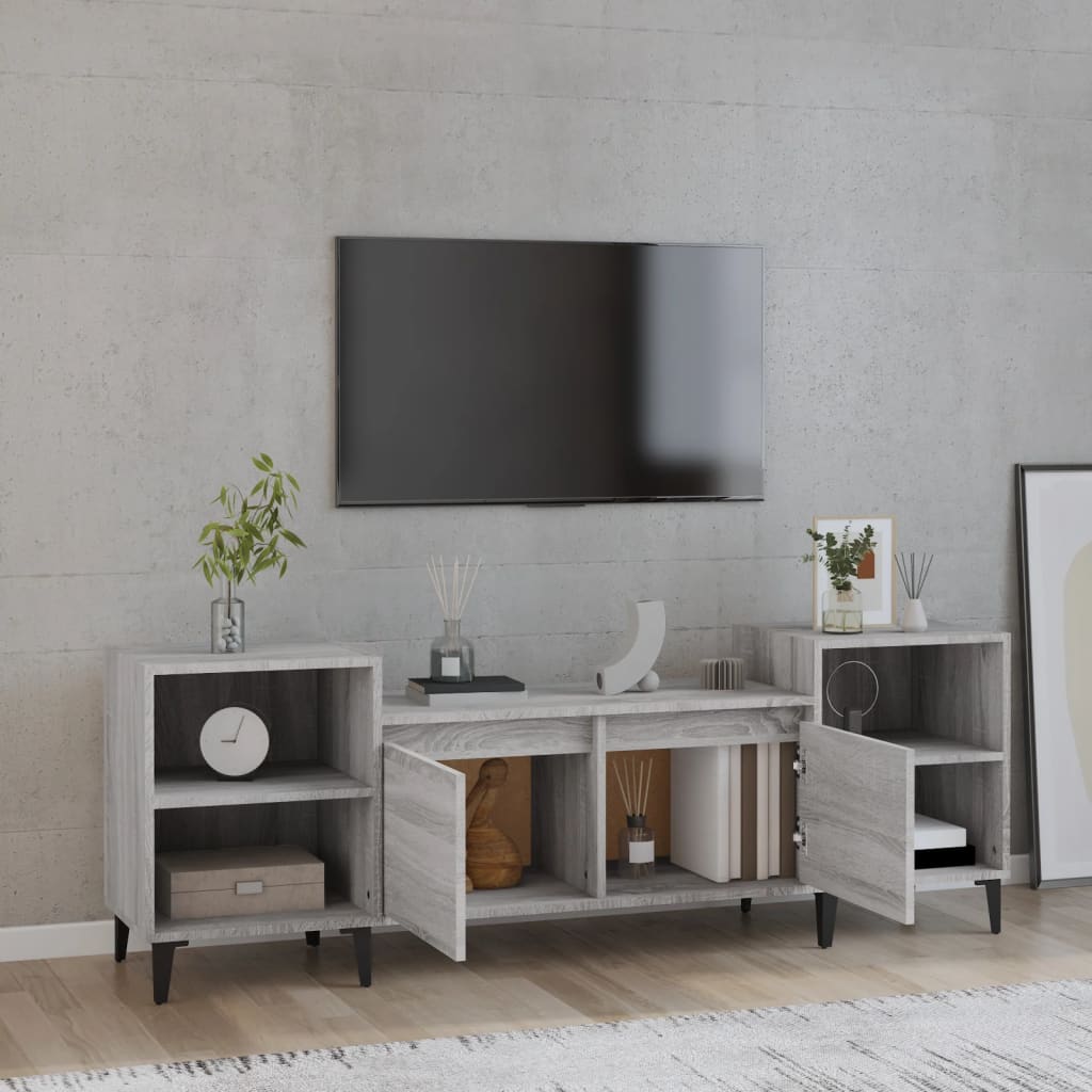 Meuble TV Sonoma gris 160x35x55 cm Bois d'ingénierie