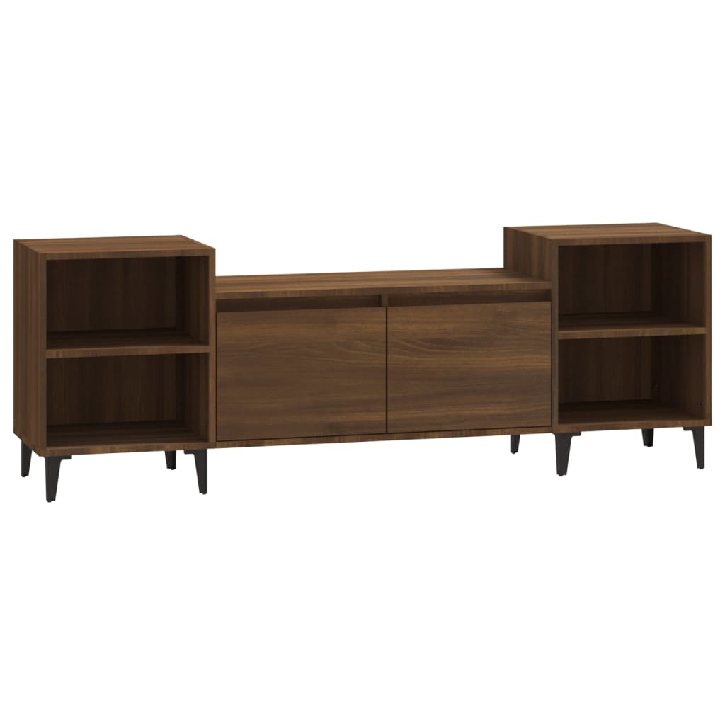 Meuble TV Chêne marron 160x35x55 cm Bois d'ingénierie