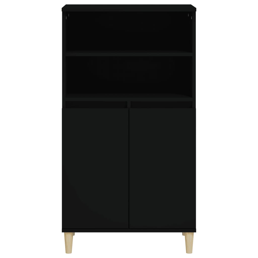 High sideboard Black 60x36x110 cm Engineered wood