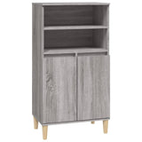 Sonoma high sideboard gray 60x36x110 cm Engineered wood