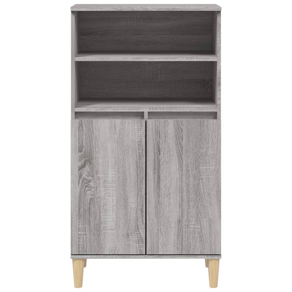 Sonoma high sideboard gray 60x36x110 cm Engineered wood