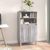 Sonoma high sideboard gray 60x36x110 cm Engineered wood