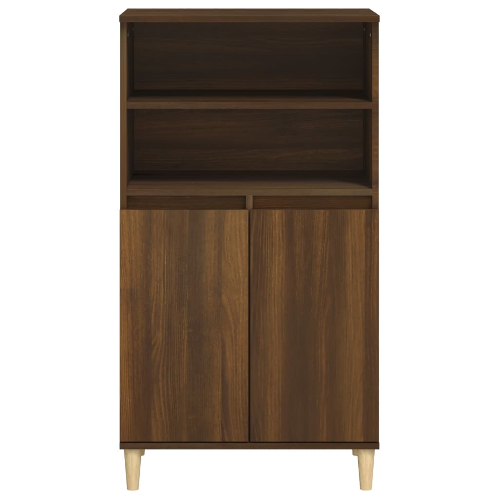 High sideboard Brown oak 60x36x110 cm Engineered wood