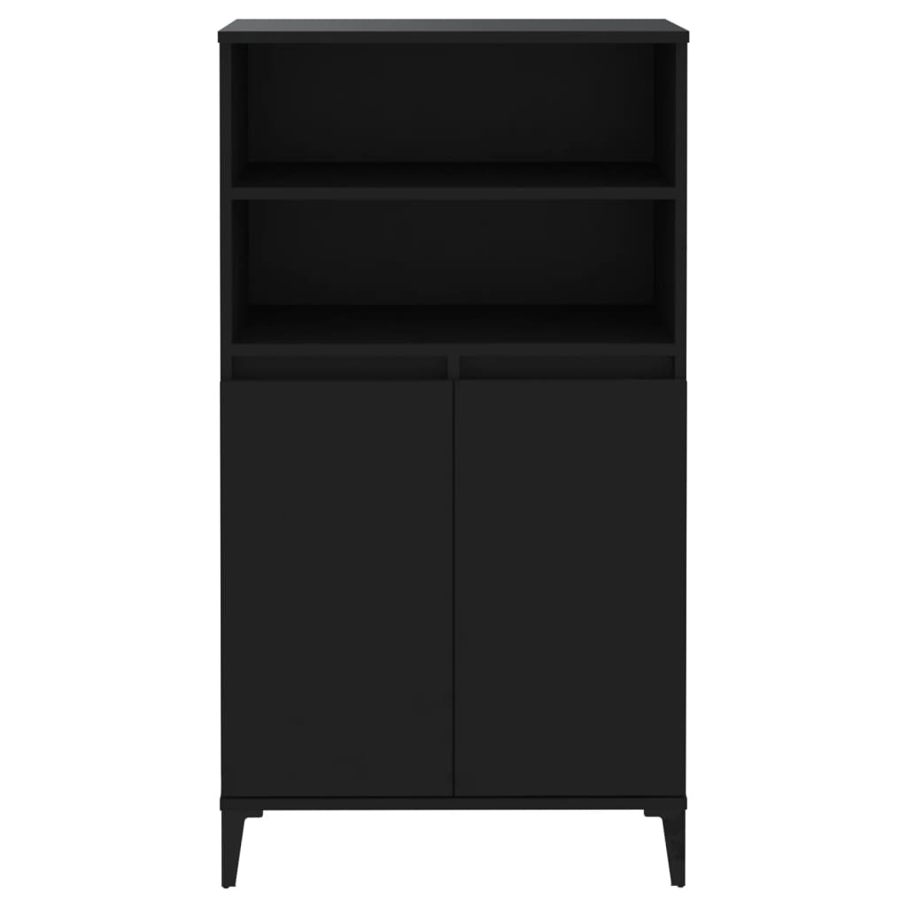 High sideboard Black 60x36x110 cm Engineered wood