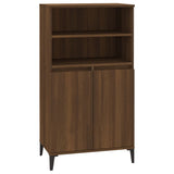 Buffet haut Chêne marron 60x36x110 cm Bois d'ingénierie