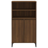 Buffet haut Chêne marron 60x36x110 cm Bois d'ingénierie