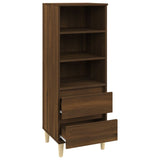 Buffet haut Chêne marron 40x36x110 cm Bois d'ingénierie