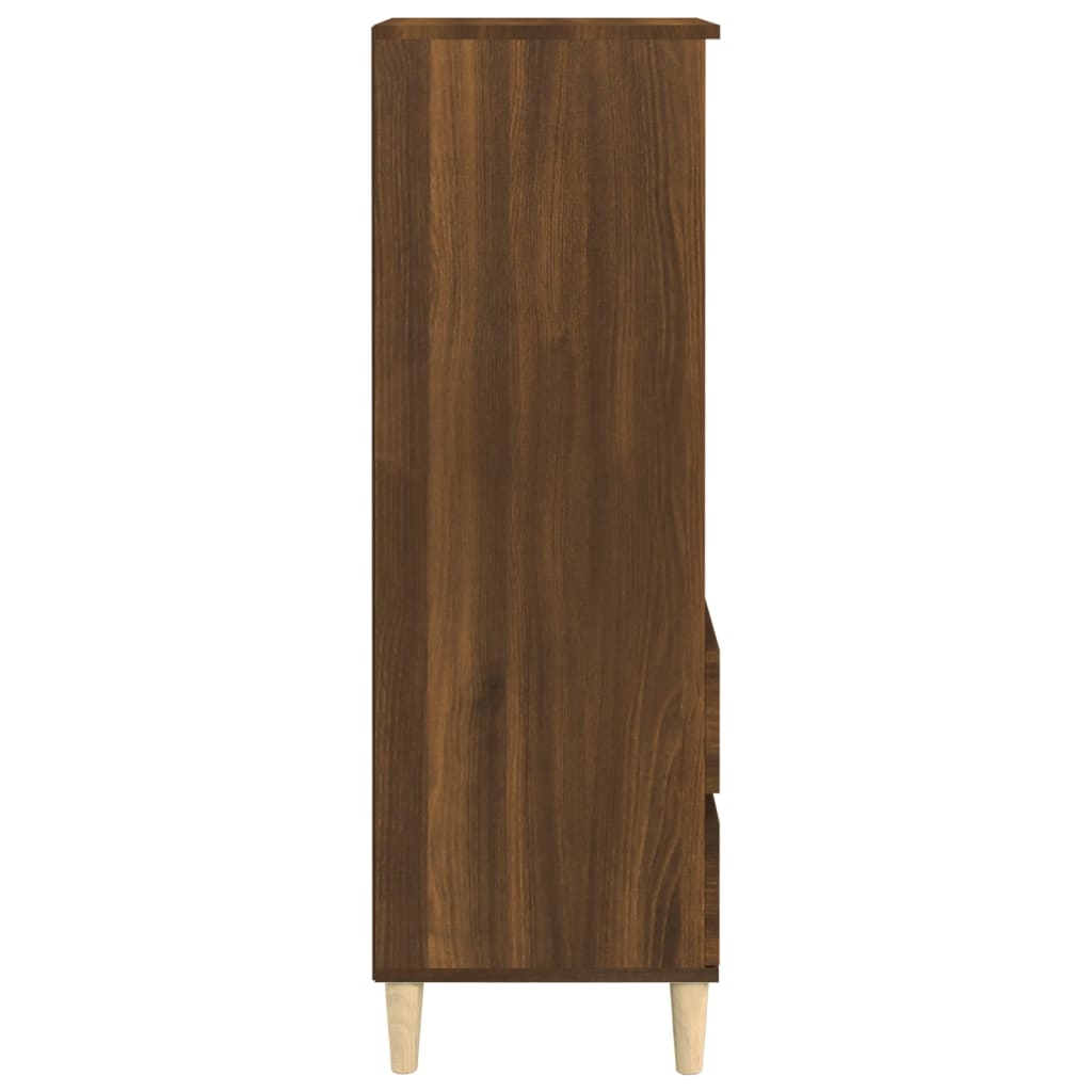 Buffet haut Chêne marron 40x36x110 cm Bois d'ingénierie