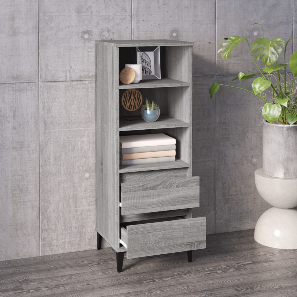 Buffet haut Sonoma gris 40x36x110 cm Bois d'ingénierie