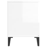 Tables de chevet 2 pcs Blanc brillant 40x35x50 cm