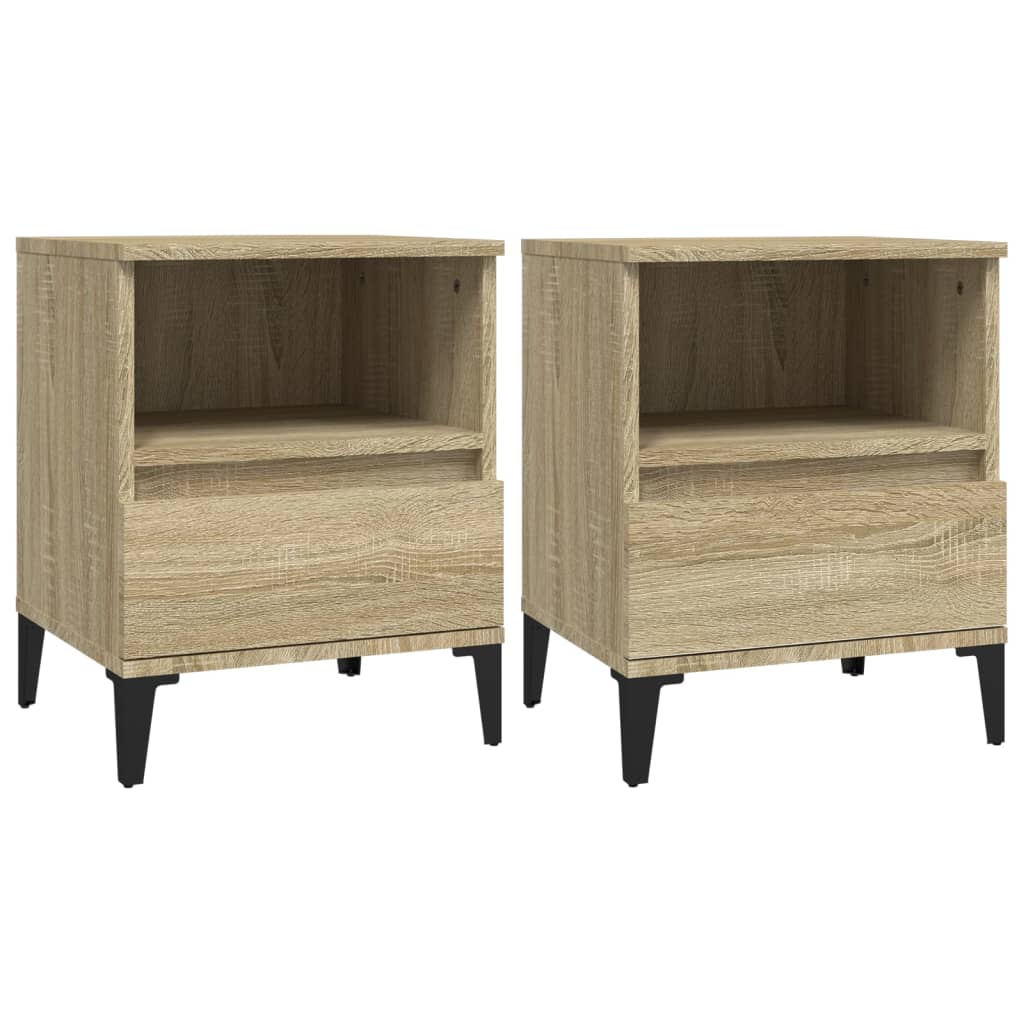 Tables de chevet 2 pcs Chêne sonoma 40x35x50 cm