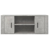 Meuble TV Gris béton 100x35x40 cm Bois d'ingénierie