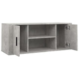 Meuble TV Gris béton 100x35x40 cm Bois d'ingénierie