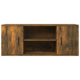 Meuble TV Chêne fumé 100x35x40 cm Bois d'ingénierie