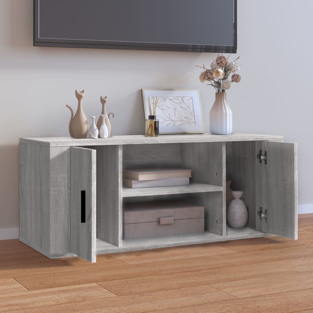 Meuble TV Sonoma gris 100x35x40 cm Bois d'ingénierie