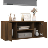 Meuble TV Chêne marron 100x35x40 cm Bois d'ingénierie