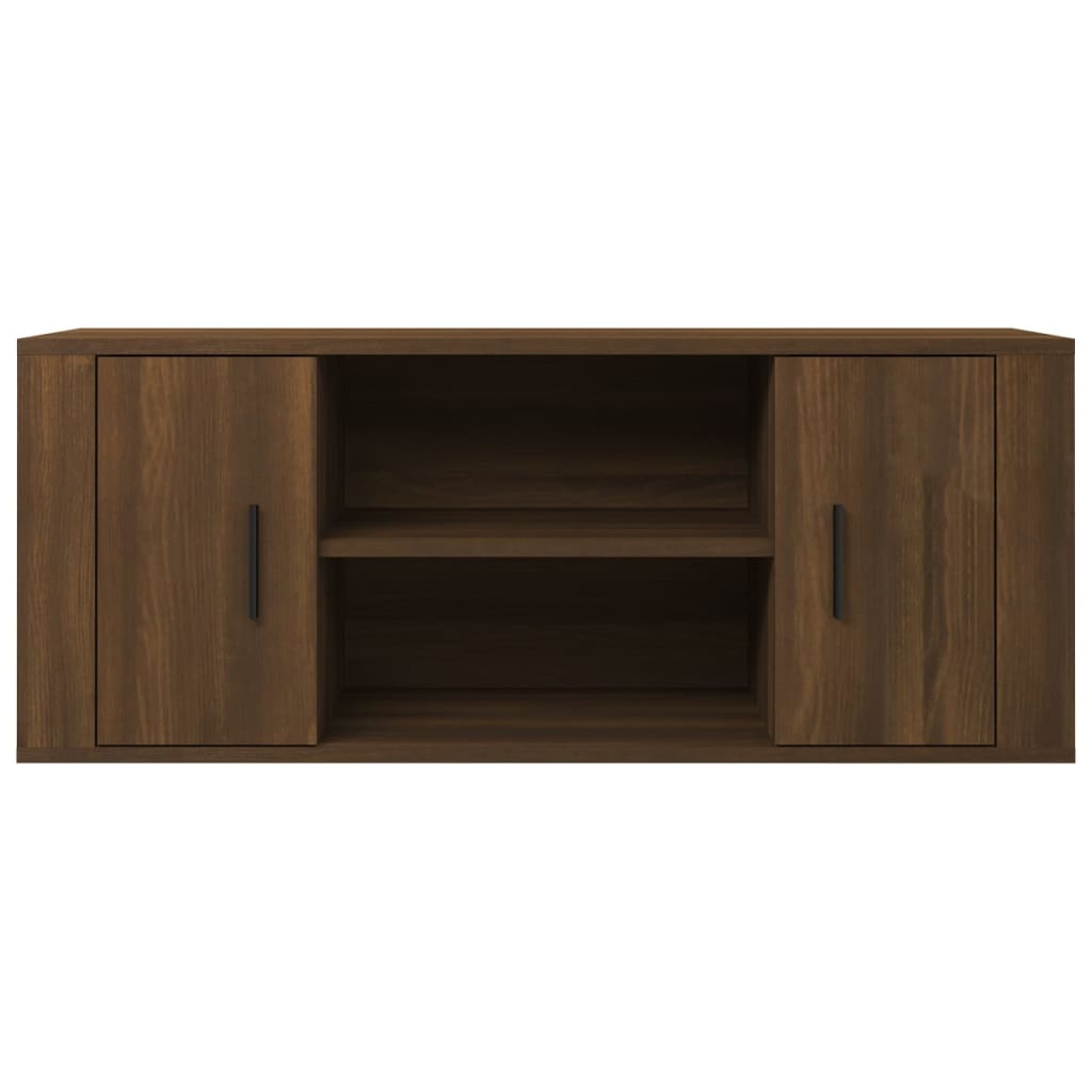 Meuble TV Chêne marron 100x35x40 cm Bois d'ingénierie