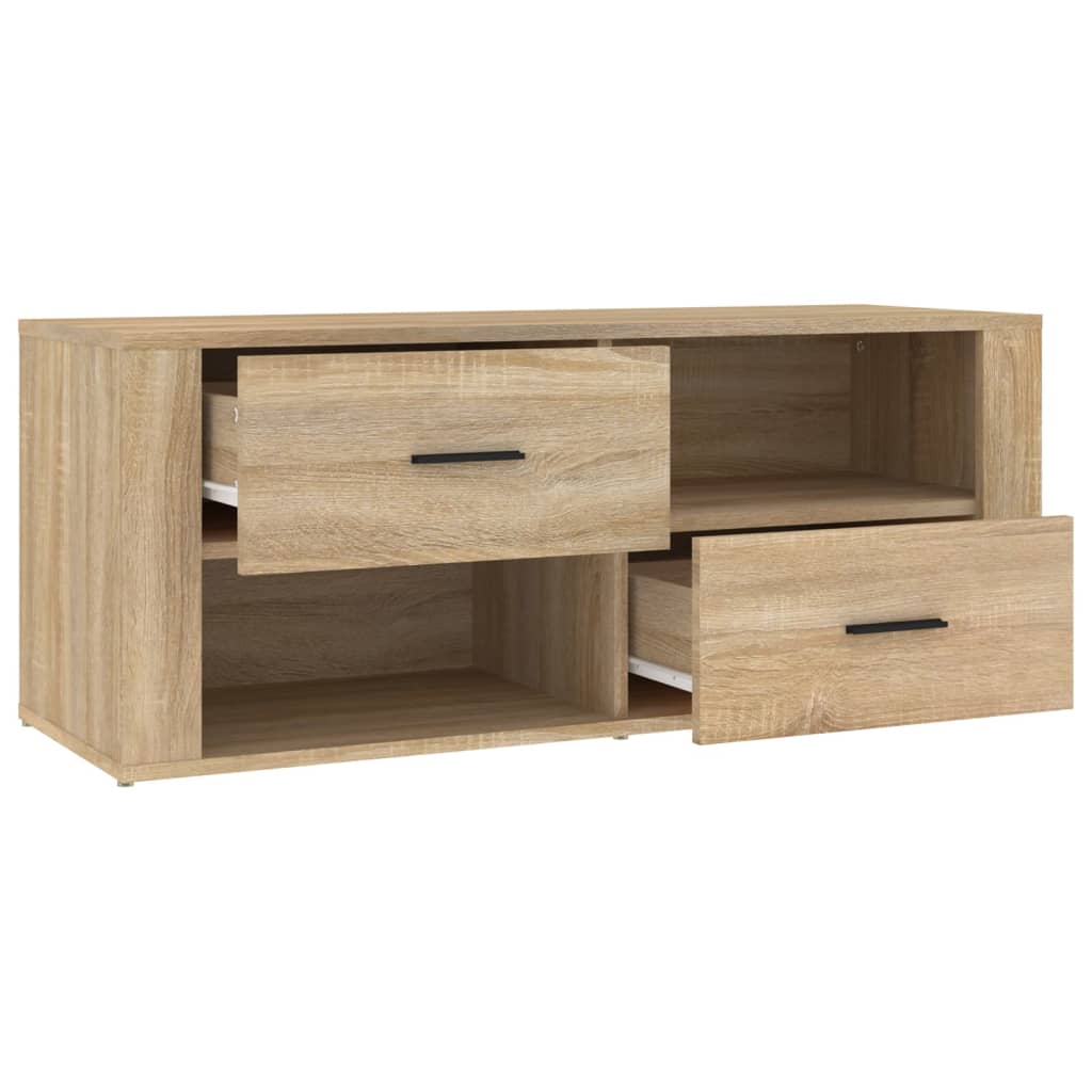 Meuble TV Chêne sonoma 100x35x40 cm Bois d'ingénierie