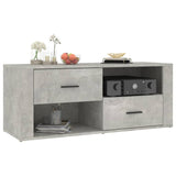 Meuble TV Gris béton 100x35x40 cm Bois d'ingénierie