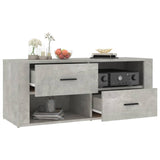 Meuble TV Gris béton 100x35x40 cm Bois d'ingénierie