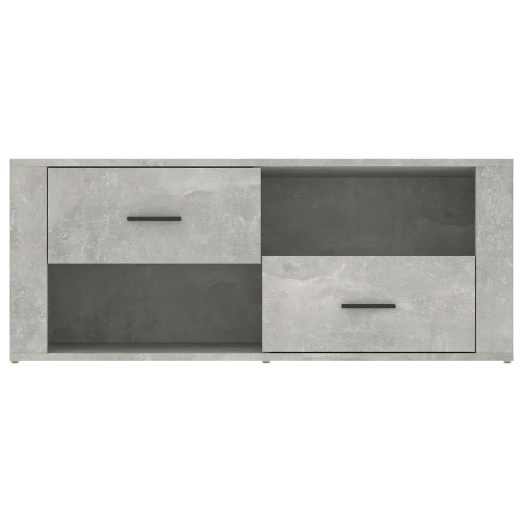 Meuble TV Gris béton 100x35x40 cm Bois d'ingénierie