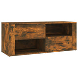 Meuble TV Chêne fumé 100x35x40 cm Bois d'ingénierie