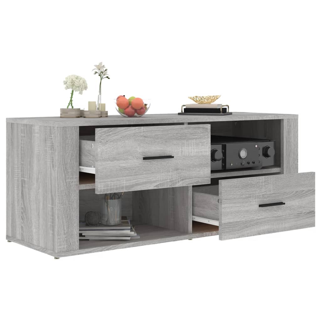 Meuble TV Sonoma gris 100x35x40 cm Bois d'ingénierie