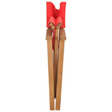 Chaises de metteur en scène lot de 2 Bois de teck massif Rouge