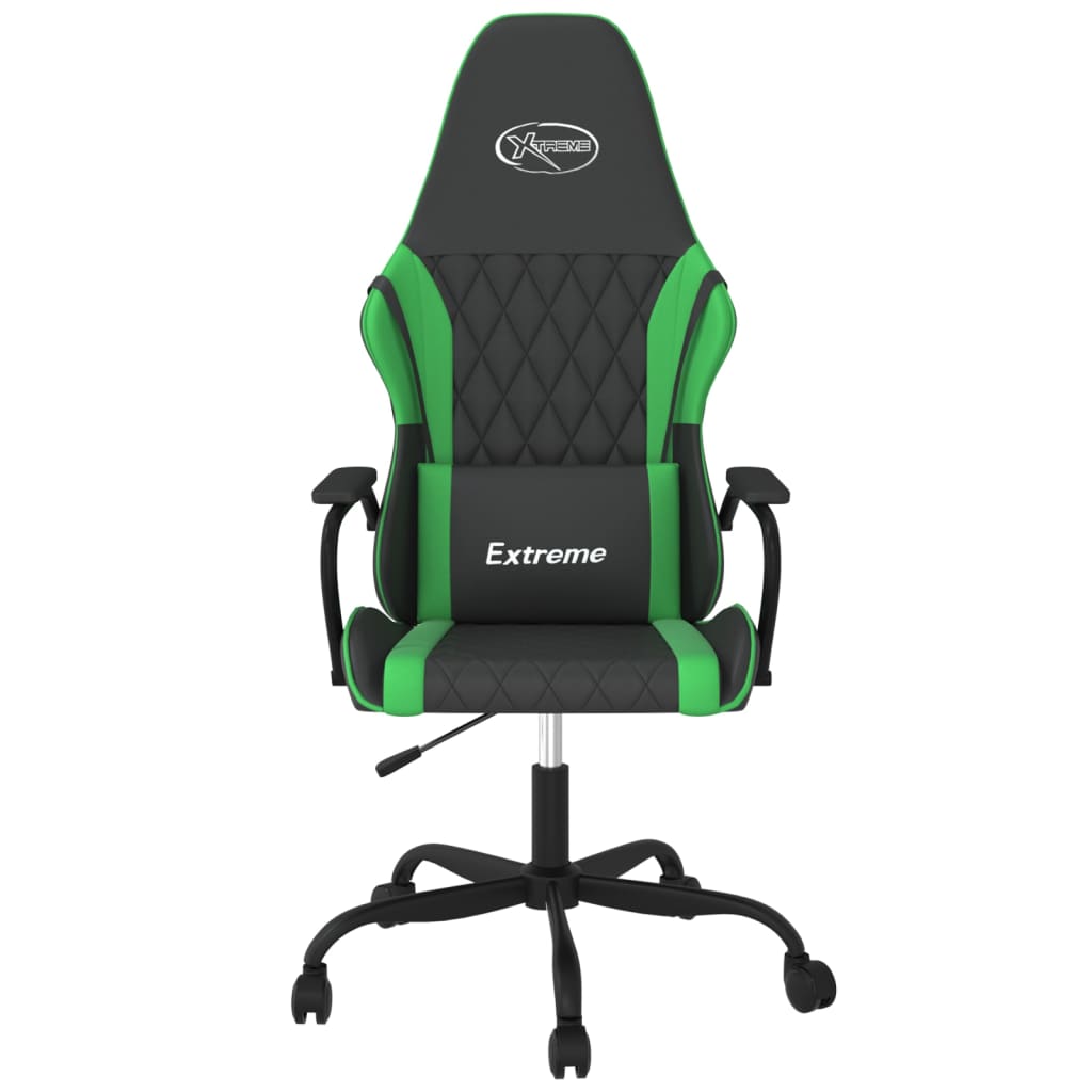 Chaise de jeu Noir et vert Similicuir