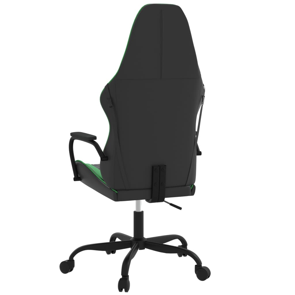 Chaise de jeu Noir et vert Similicuir