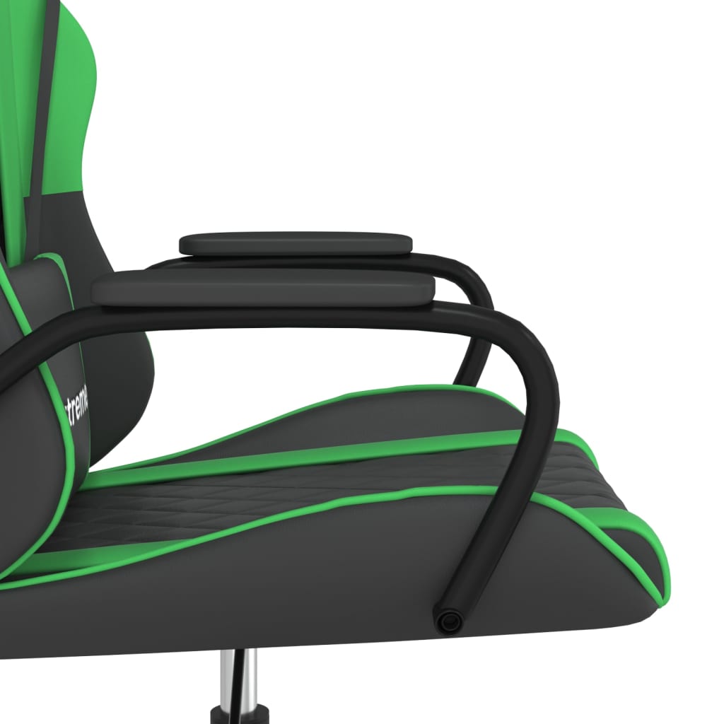 Chaise de jeu Noir et vert Similicuir