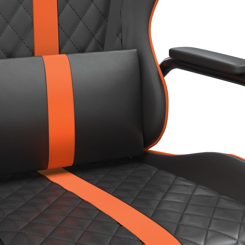 Chaise de jeu Noir et orange Similicuir