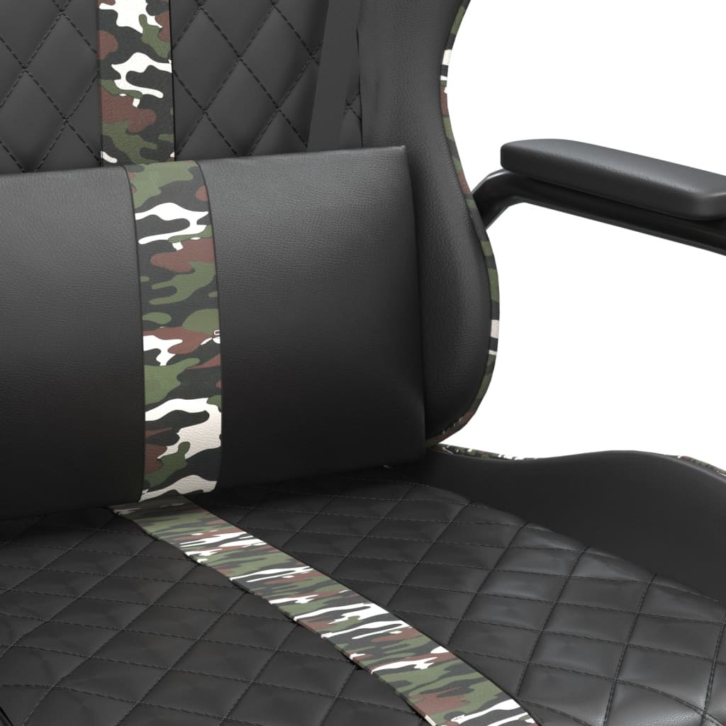 Chaise de jeu Noir et camouflage Similicuir