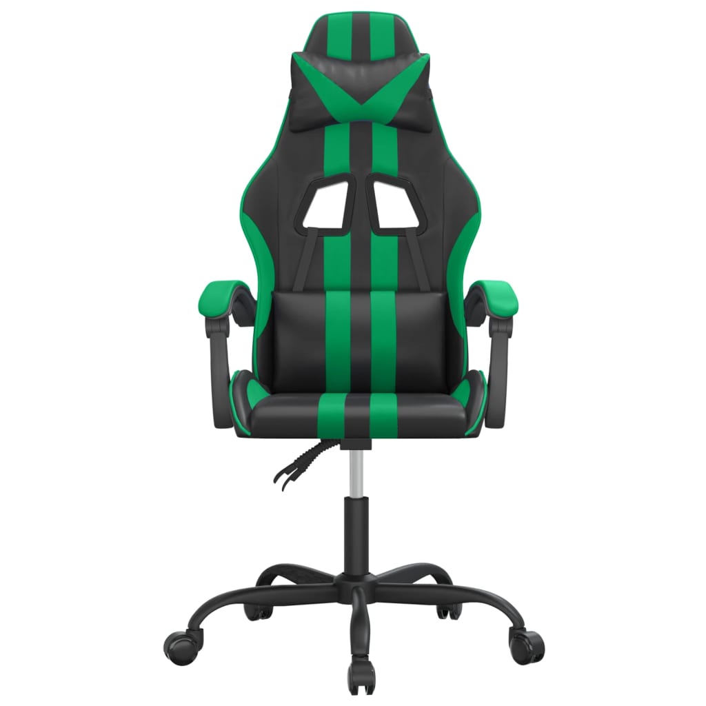 Chaise de jeu Noir et vert Similicuir