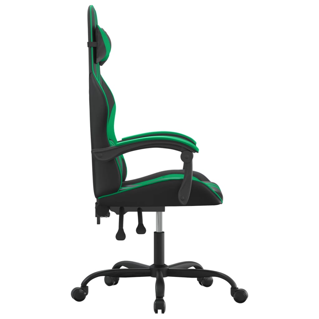 Chaise de jeu Noir et vert Similicuir