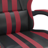 Chaise de jeu Noir et rouge bordeaux Similicuir