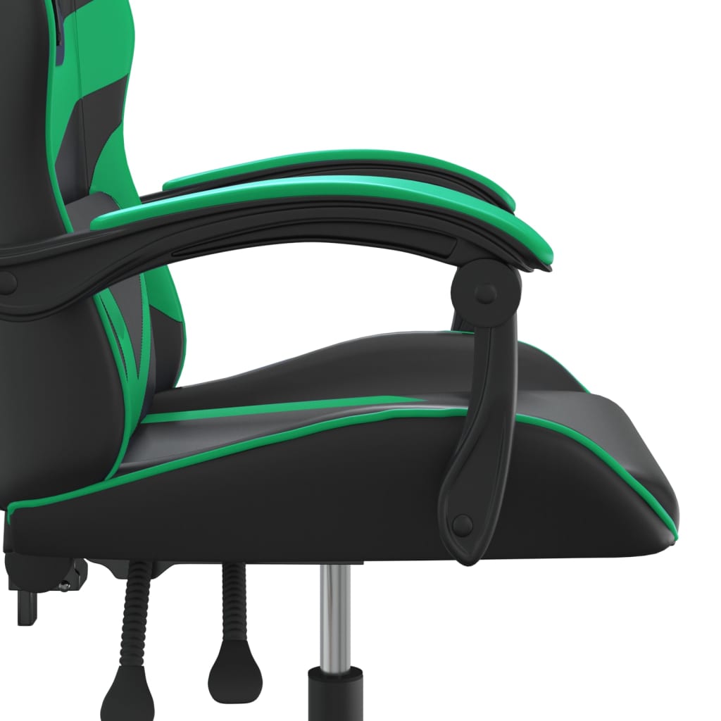 Chaise de jeu Noir et vert Similicuir