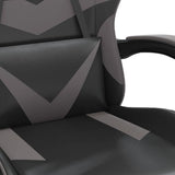 Chaise de jeu Noir et gris Similicuir