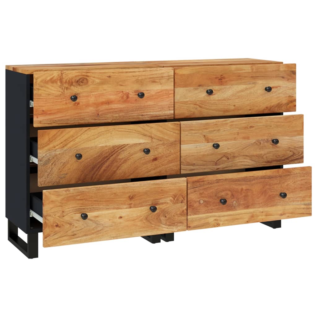 Buffets 2 pcs 60x33x75 cm bois massif d'acacia