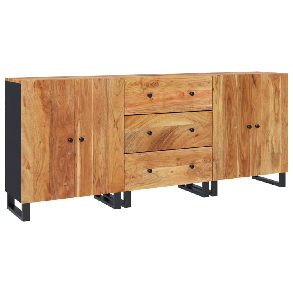 Buffets 3 pcs Bois d'acacia solide